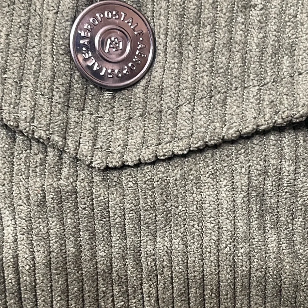 Aeropostale Men's Dark Olive Sherpa Jacket size S